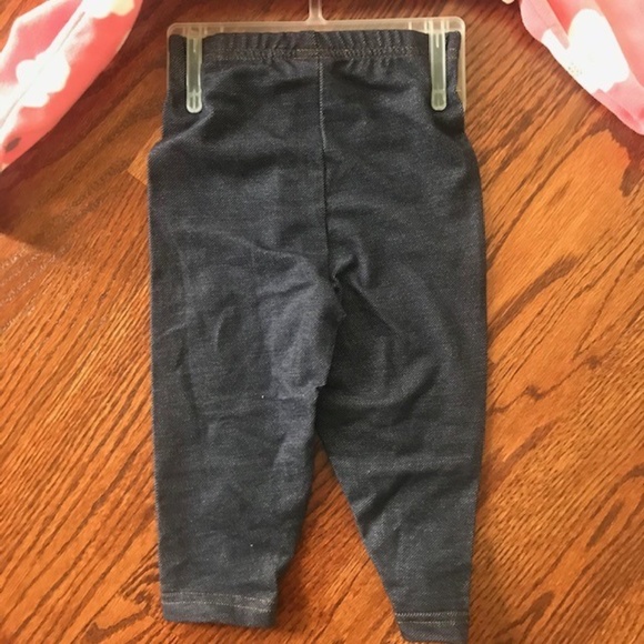 Baby Girl Child of Mine by Carter's Floral Fleece Top/Leggings Outfit Set 18 mo - Picture 4 of 6